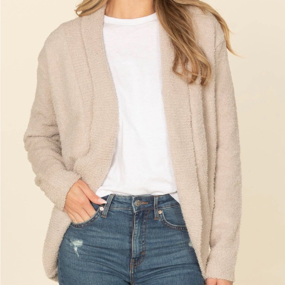 Cream color cozy, soft cocoon cardigan